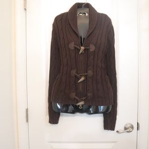 brown cardigan sweater Ralph Lauren L